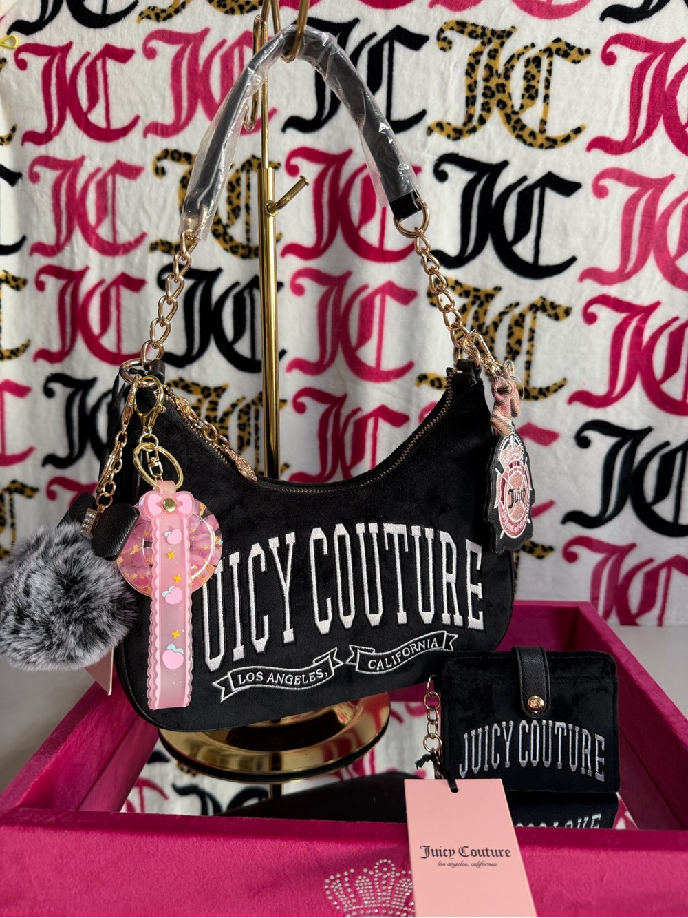 Juicy Couture Black Shoulder Purse with wallet